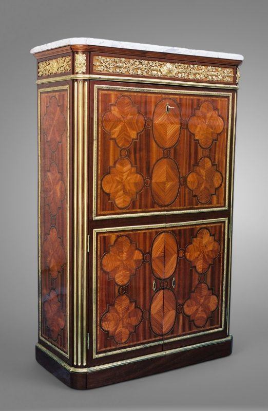 Restauration meuble ancien secrétaire Louis XVI - Antique furniture restoration Paris EPV