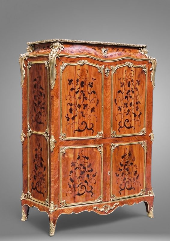 Restauration meuble ancien secrétaire XVIIIe marqueterie Boulle - Antique furniture restoration Paris EPV